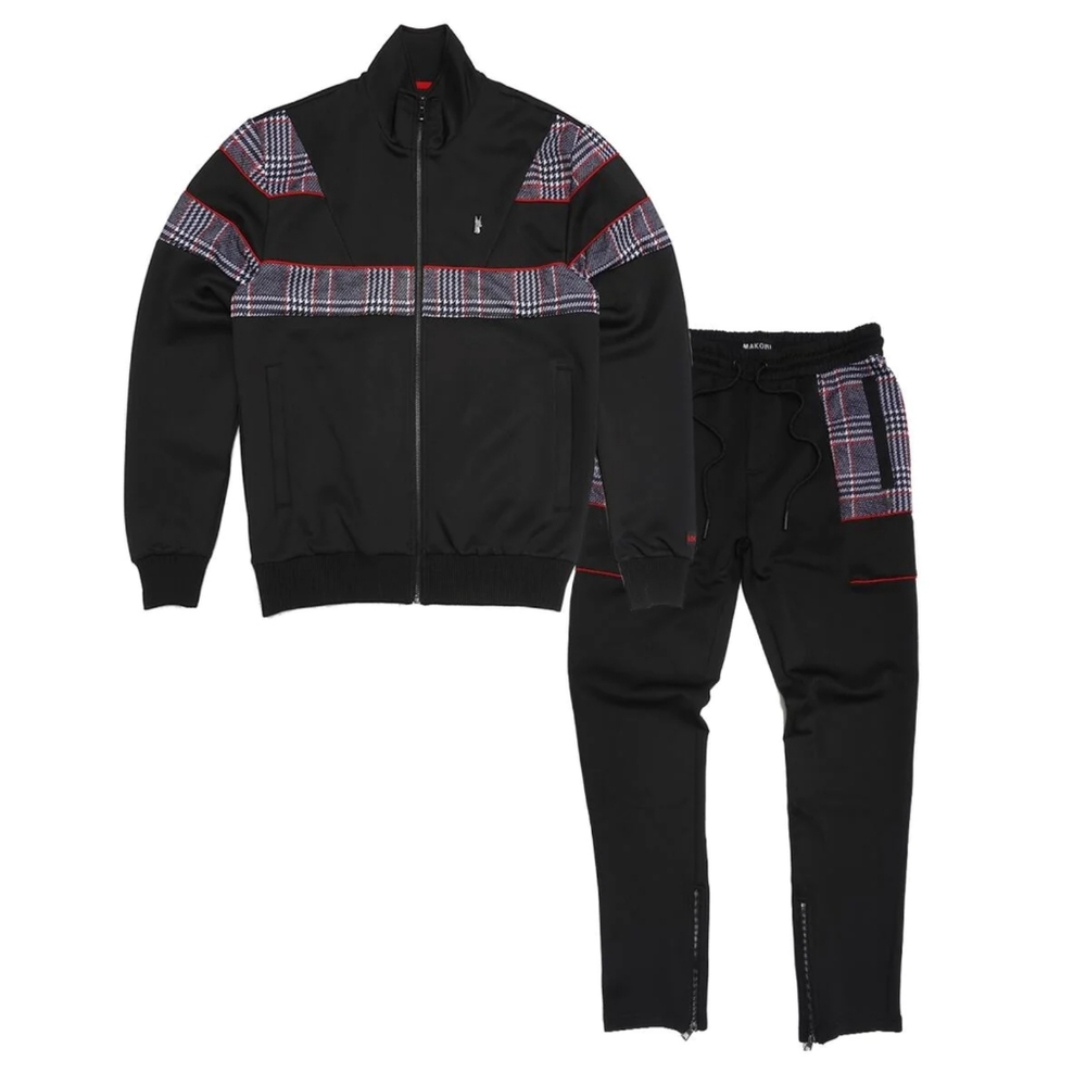 MAKOBI POLY PLAID TRACK SET 